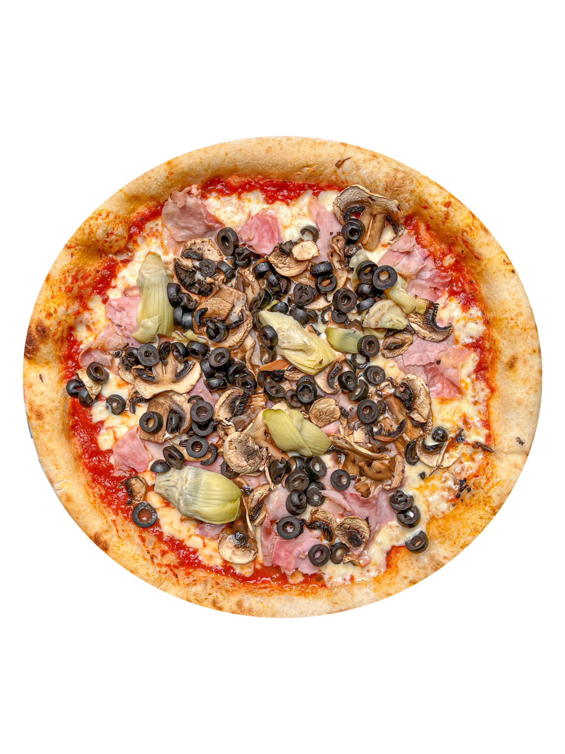 pizza, mushroom, artichoke Pizza Four Season